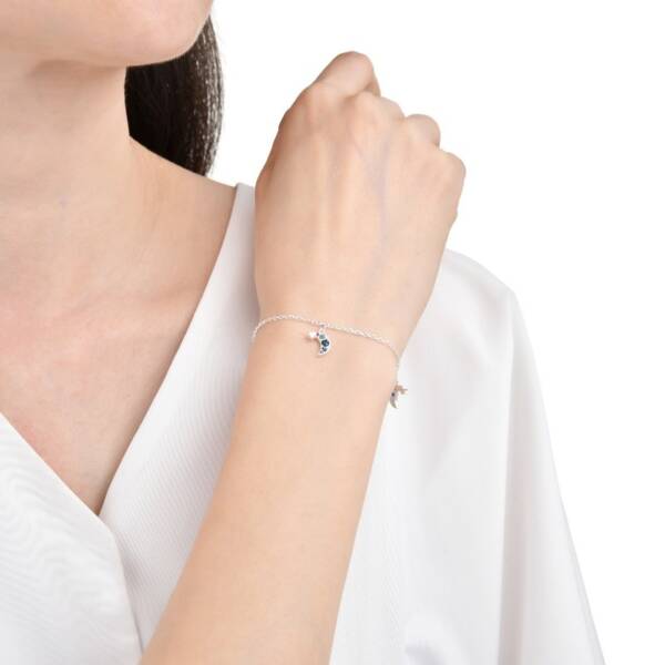 Pulsera Luna y Estrella - Plata - Imagen 2