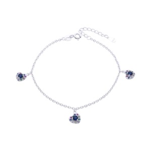 Pulsera Corazones Colores - Plata