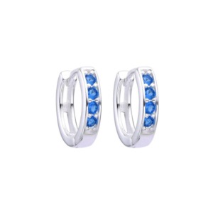 Arete Aro Punto Azul - Plata