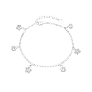 Pulsera Estrellas y Brillos - Plata