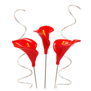 Juego de 3 Cartuchos Rojos con Rizos - Resina y Plaqué