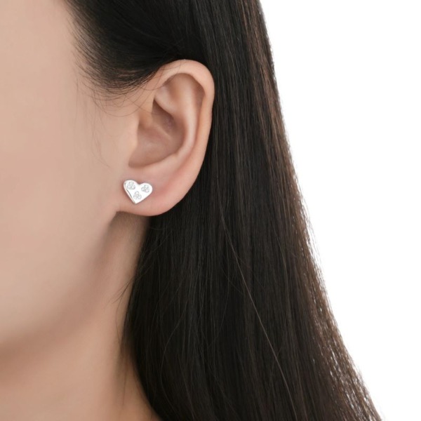 Aretes Corazón Plano - Imagen 2