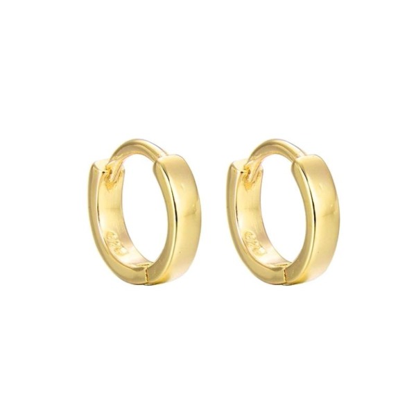 Aretes Aro Dorados - Plata
