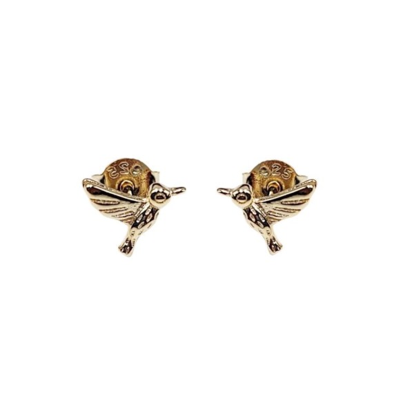Aretes Colibrí Dorado - Imagen 3