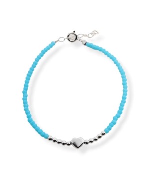 Pulsera Corazón Murano Turquesa