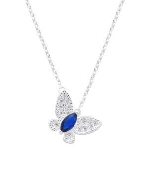 Collar Mariposa Azul Brillos GY