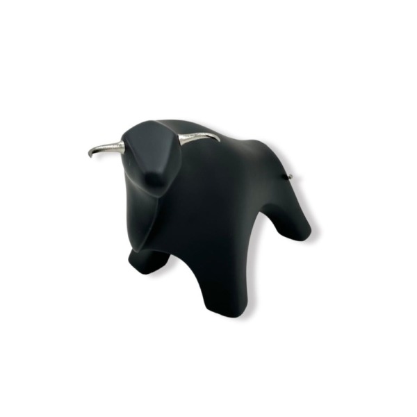 Toro Negro Grande Mate - Cerámica/Peltre