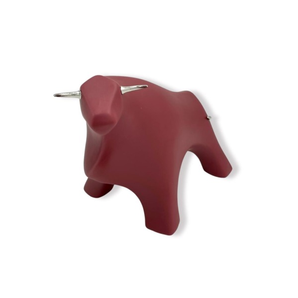 Toro Rojo Grande Mate- Cerámica/Peltre - Imagen 2