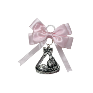 Niña Dormida Lazo Rosa - Plaqué