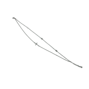 Tobillera Puntos Cruz - Plata