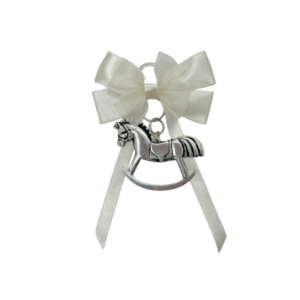 Dije Caballo Balancín Lazo Beige - Plaqué