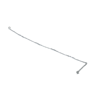 Tobillera Bolas Satinadas Mariposa - Plata