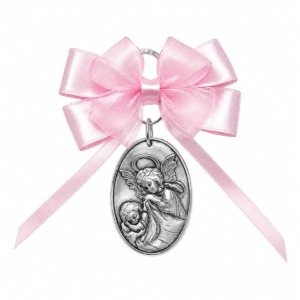 Ángel Niño Cinta Rosa - Plaqué