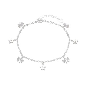 Pulsera Estrellas y Lazos - Plata