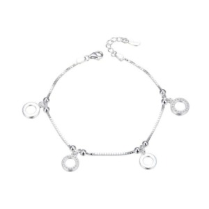 Pulsera Veneciana con Aros - Plata