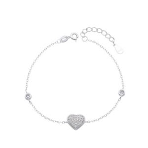 Pulsera Corazón y Punto de Luz