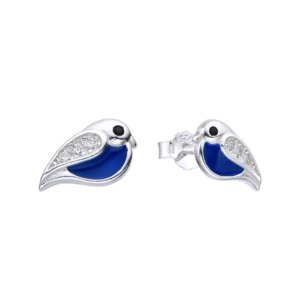 Aretes Pajaro Azul - Plata