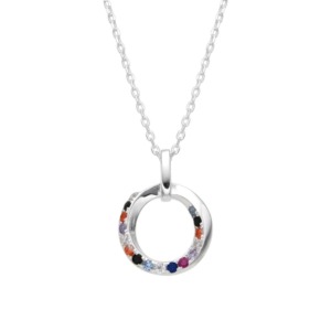 Collar Aro Colores - Plata