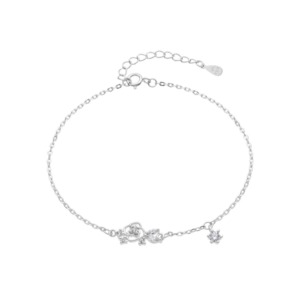 Pulsera Flor Punto Luz - Plata