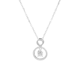 Collar Aros Brillos - Plata