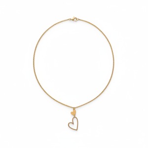 Collar Corazón Hueco - Dorado