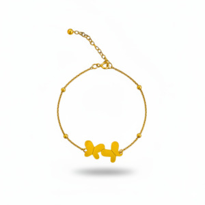 Pulsera Mariposas Puntos Dorada - Plata