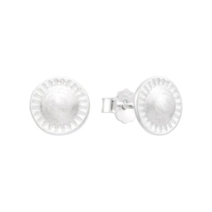 Aretes Lisos con Líneas - Plata