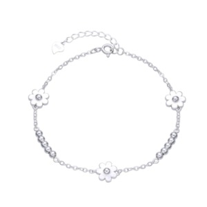 Pulsera Flores - Plata