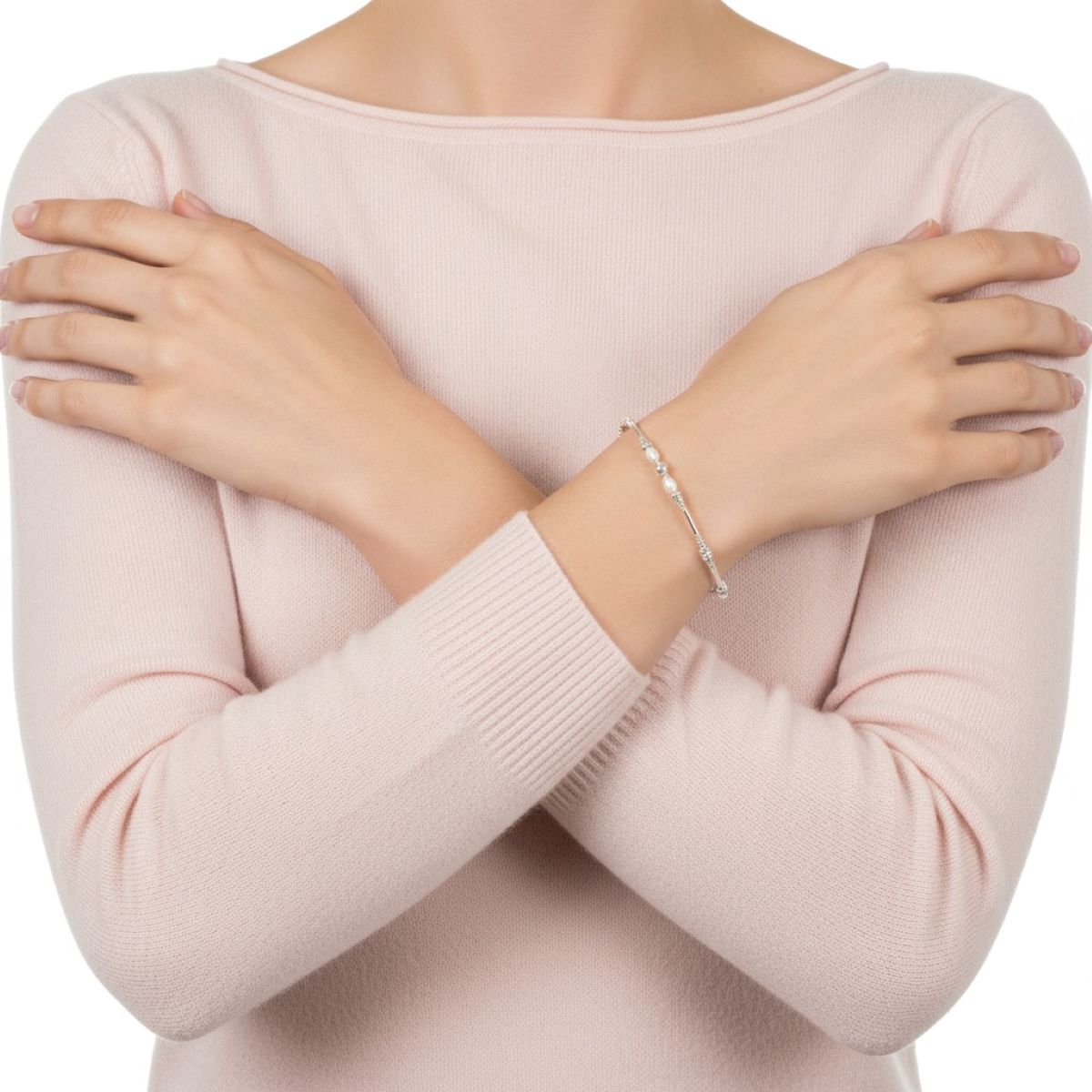 Pulsera Perlas y Chaquiras - Plata - Imagen 2