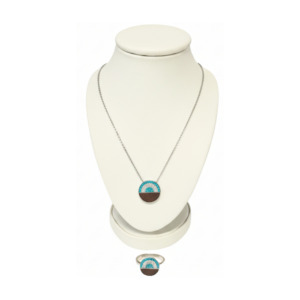 Juego Media Luna y Turquesa - Plata