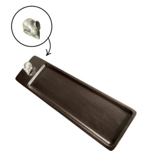 Galletera Oscura 40 x 12 cm Ratón - Plaqué/Madera