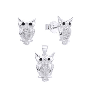 Juego Búho Brillos - Plata