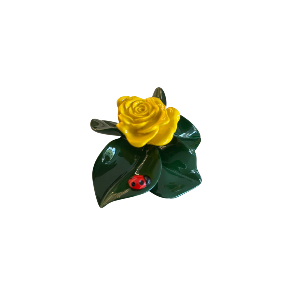 Centro de Mesa Rosa Amarilla Mediana - Resina
