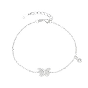 Pulsera Mariposa Brillos - Plata