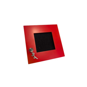 Marco 10x10 Rojo Rosa- Plaqué/Madera