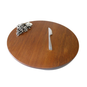 Quesera de 20cm Clara con Aplique Uva - Plaqué /Madera