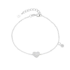 Pulsera Corazón Punto de Luz - Plata