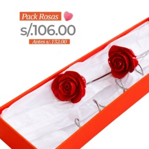 Pack Rosas con Rizo - Resina
