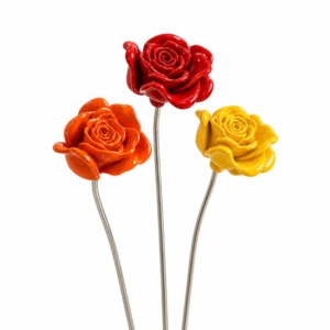 Juego de 3 Rosas de Colores - Resina