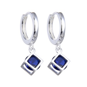 Arete Cubic Azul - Plata