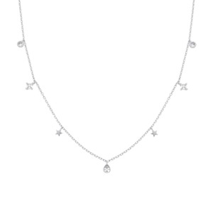 Collar Estrellas Punto Luz - Plata