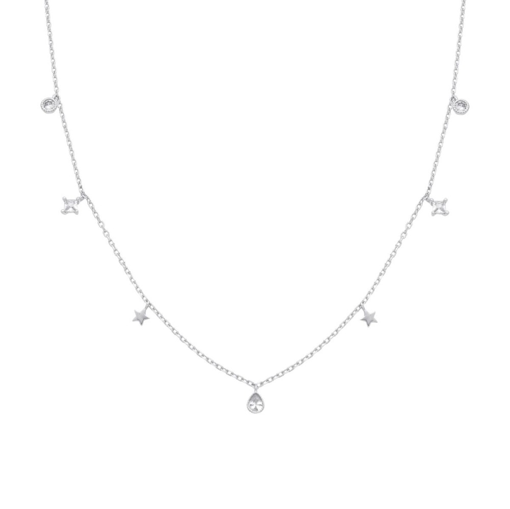 Collar Estrellas Punto Luz - Plata