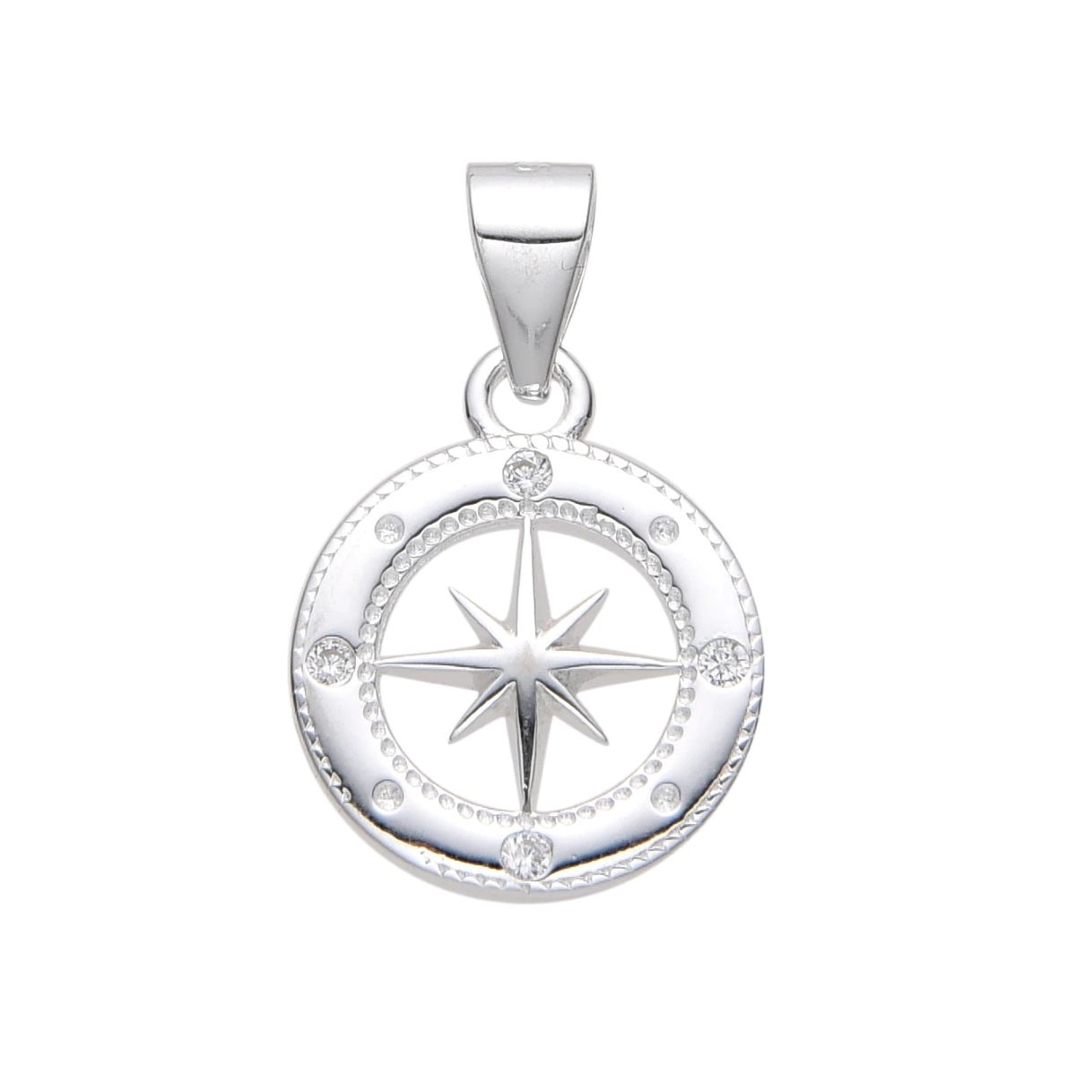 Dije Brújula y Estrella - Plata