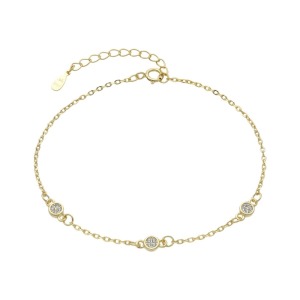 Pulsera Punto De Luz Dorado - Plata