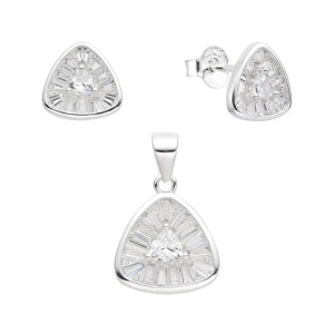 Juego Triangulo Brillo - Plata