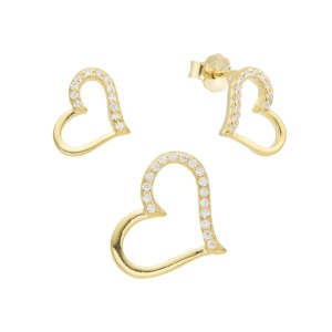 Juego Corazón Dorado - Plata