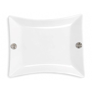 Fuente Rectangular 31 x 26cm - Cerámica/Plata