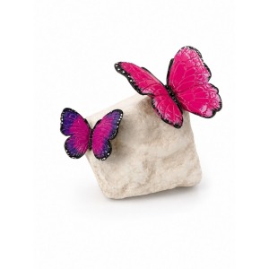 Mariposa Madre e Hijo Sobre Piedra de Huamanga - Resina
