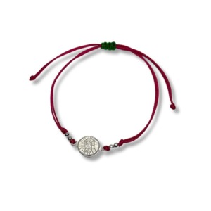 Pulsera Rostro de Guadalupe - Hilo y Plata