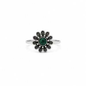 Anillo Flor Aventurita - Plata